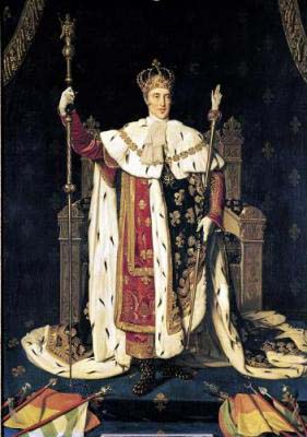 Jean Auguste Dominique Ingres Portrait of the King Charles X of France in coronation robes